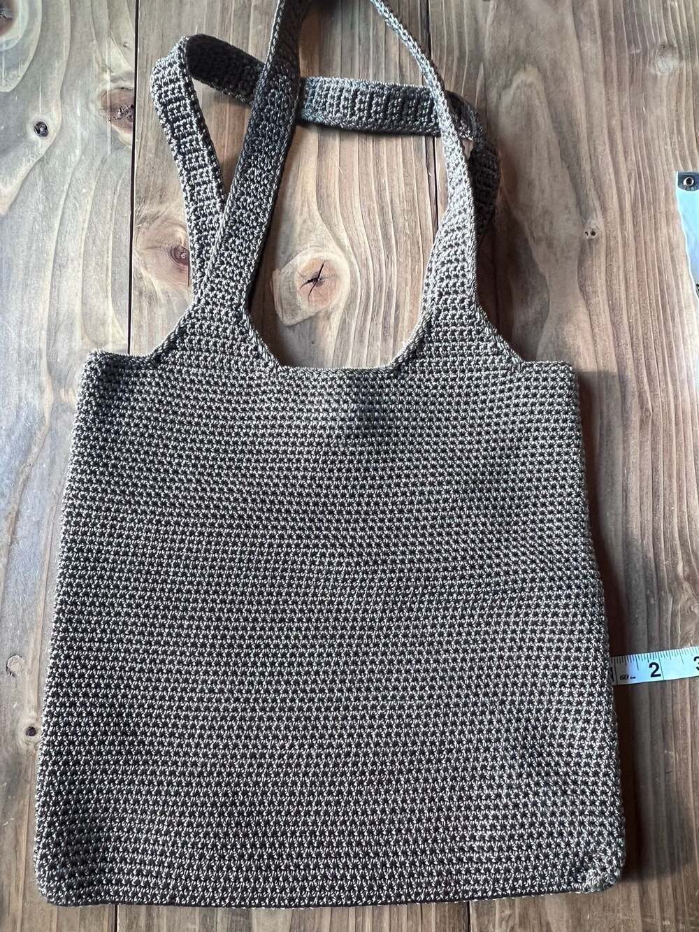 The Sak Hand-Crocheted Brown Knit Shoulder Bag/Tote